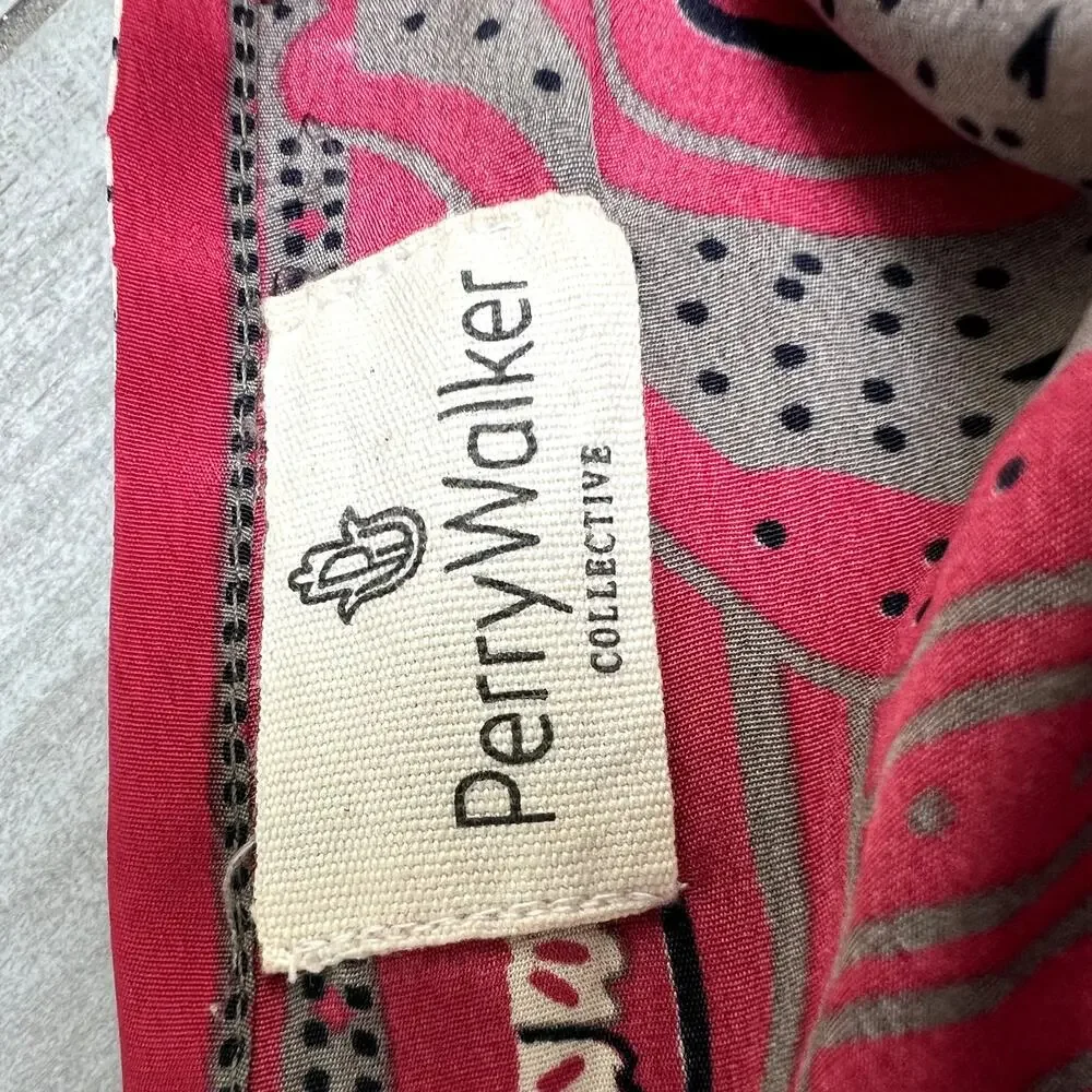 Perry Walker Carmen II Anthropologie Sheth Boho Kaftan Silk Cover-up - Picture 5 of 7